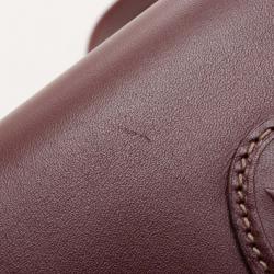 مملوكة مسبقًا Cartier Vintage Burgundy Flap Shoulder Bag 
