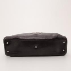 Pre Owned Cartier Black Leather 'Marcello' Large Tote