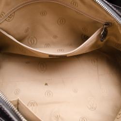 Pre Owned Cartier Black Leather 'Marcello' Large Tote