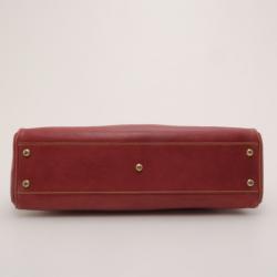 Pre Owned Cartier Red Leather Marcello De Cartier Small Handbag 
