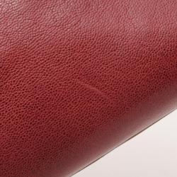 Pre Owned Cartier Red Leather Marcello De Cartier Small Handbag 
