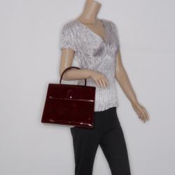 Pre Owned Cartier Burgundy 'Happy Birthday' Top Handle Bag