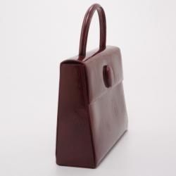 Pre Owned Cartier Burgundy 'Happy Birthday' Top Handle Bag