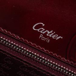 Pre Owned Cartier Burgundy 'Happy Birthday' Top Handle Bag