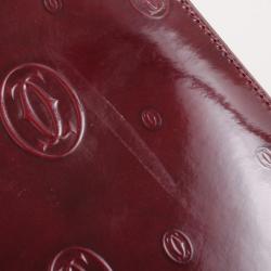 Pre Owned Cartier Burgundy 'Happy Birthday' Top Handle Bag