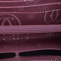 Pre Owned محفظة كارتييه كونتينيتال جلد وردي لامع بالشعار