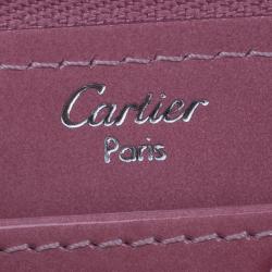 Pre Owned محفظة كارتييه كونتينيتال جلد وردي لامع بالشعار