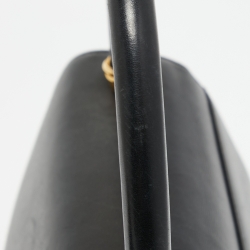 Pre Owned Cartier Black Leather Panthere Top Handle Bag