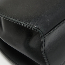 Pre Owned Cartier Black Leather Panthere Top Handle Bag