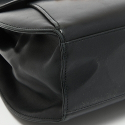 Pre Owned Cartier Black Leather Panthere Top Handle Bag