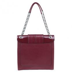 مملوكة مسبقًا Cartier Red Leather and Patent Feminine Line Chain Bag