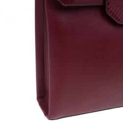 مملوكة مسبقًا Cartier Red Leather and Patent Feminine Line Chain Bag