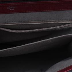مملوكة مسبقًا Cartier Red Leather and Patent Feminine Line Chain Bag