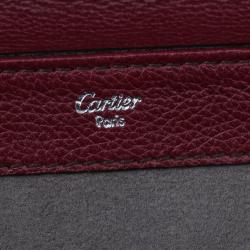 مملوكة مسبقًا Cartier Red Leather and Patent Feminine Line Chain Bag