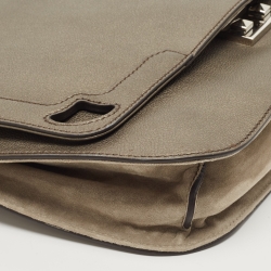 Pre Owned Cartier Metallic Leather Marcello Flap Top Handle Bag