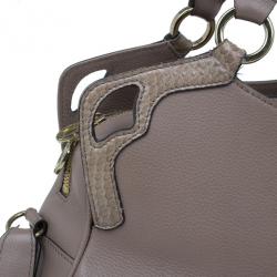 Cartier Beige Leather and Python Trim Small Marcello De Cartier Hobo