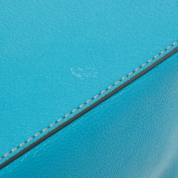 Pre Owned Cartier Blue Leather Mini C de Cartier Satchel