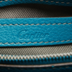 Pre Owned Cartier Blue Leather Mini C de Cartier Satchel