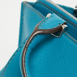 Pre Owned Cartier Blue Leather Mini C de Cartier Satchel