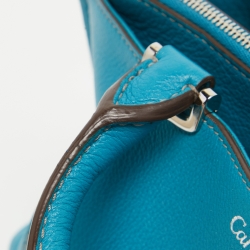 Pre Owned Cartier Blue Leather Mini C de Cartier Satchel