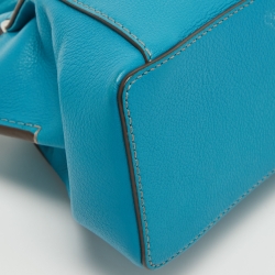 Pre Owned Cartier Blue Leather Mini C de Cartier Satchel