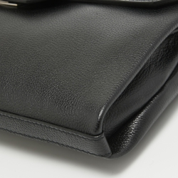 Pre Owned Cartier Black Leather and Snakeskin Classic Feminine Line Shoulder Bag