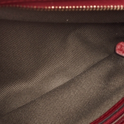 Pre Owned Cartier Burgundy Leather C De Cartier Clutch