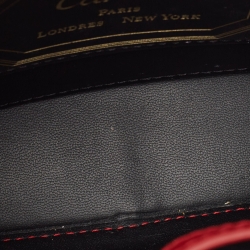 Pre Owned Cartier Red Leather Mini Guirlande De Cartier Top Handle Bag