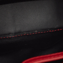Pre Owned Cartier Red Leather Mini Guirlande De Cartier Top Handle Bag