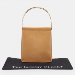 Pre Owned Cartier Tan Leather Trinity Bag