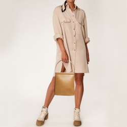 Pre Owned Cartier Tan Leather Trinity Bag