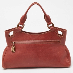Cartier Brick Brown Leather Small Marcello De Cartier Bag