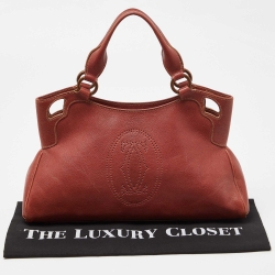Cartier Brick Brown Leather Small Marcello De Cartier Bag
