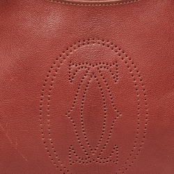 Cartier Brick Brown Leather Small Marcello De Cartier Bag