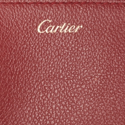 Pre Owned حقيبة ساتشل كارتييه ميني سي دو كارتييه جلد بني محمر