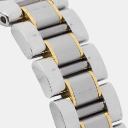 Pre Owned Cartier Silver Two Tone Stainless Steel Must de Cartier W10073R6 Women's Wristwatch 28 mm