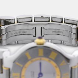 Pre Owned Cartier Silver Two Tone Stainless Steel Must de Cartier W10073R6 Women's Wristwatch 28 mm