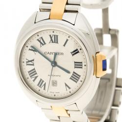 Pre Owned Cartier Stainless Steel Cle De Cartier 3867 Women's Wristwatch 32 mm