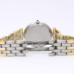 Pre Owned Cartier Ivory 18K Yellow Gold & Stainless Steel Panthere Women's Wristwatch 30MM