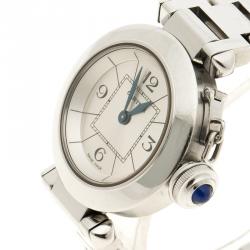 Pre Owned Cartier Cream Stainless Steel Miss Pasha Women's Wristwatch 27 mm