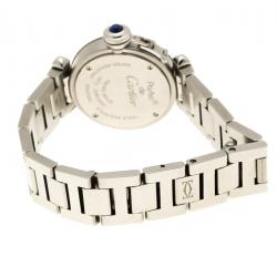 Pre Owned Cartier Cream Stainless Steel Miss Pasha Women's Wristwatch 27 mm