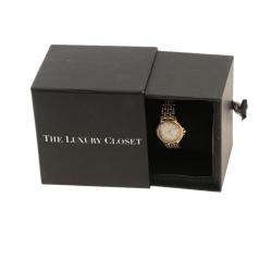Pre Owned Cartier Cream 18K Yellow Gold and Diamonds Cougar Women's Wristwatch 26MM