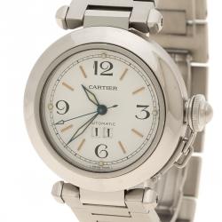Pre Owned Cartier White Stainless Steel Pasha de Cartier Women's Wristwatch  35 mm