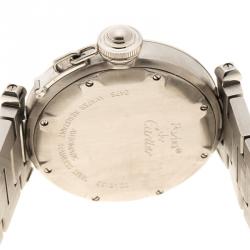 Pre Owned Cartier White Stainless Steel Pasha de Cartier Women's Wristwatch  35 mm