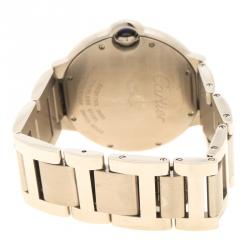 Pre Owned Cartier White Stainless Steel Ballon Bleu De Cartier Women's Wristwatch 36 mm