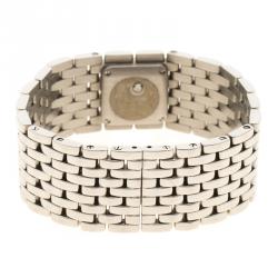 Pre Owned Cartier Silver Stainless Steel Panthere Ruban Women's Wristwatch 21 mm