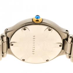 Pre Owned Cartier White Stainless Steel Must De Cartier 21 Women's Wristwatch 28 mm