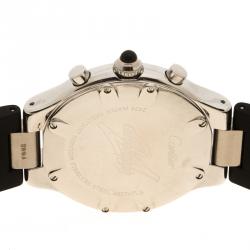 Cartier Black Stainless Steel Chronograph 21 Women's Wristwatch 38 mm