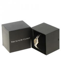 Pre Owned Cartier Silver Stainless Steel and Gold Must de Cartier Women's Wristwatch 28 mm