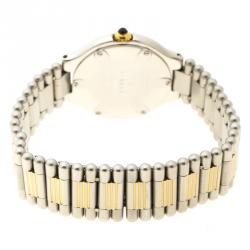 Pre Owned Cartier Cream Stainless Steel Must De Cartier 21 Women's Wristwatch 28 mm